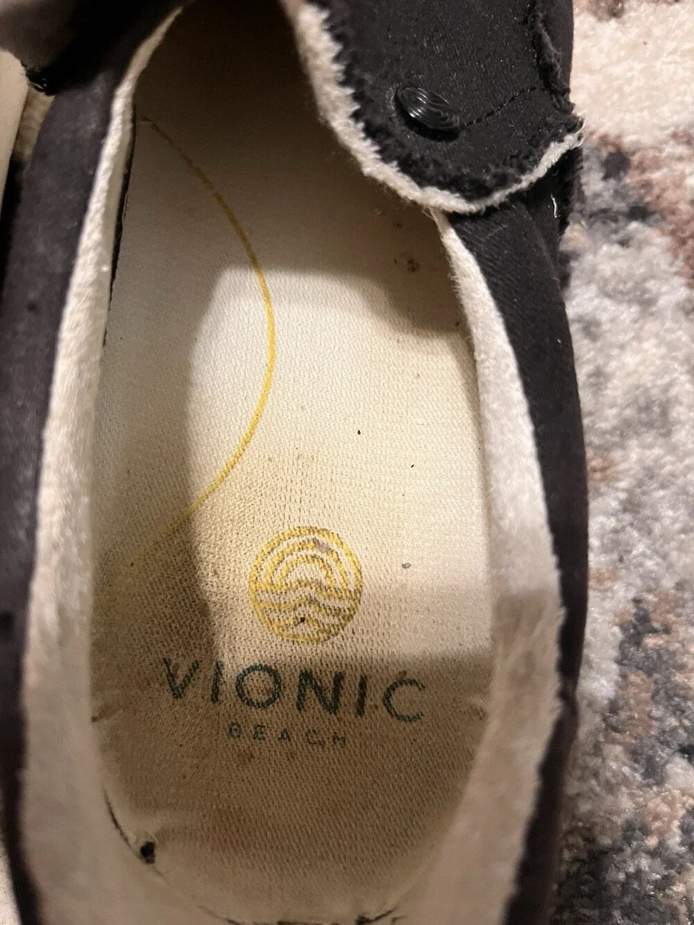 Vionic Beach Women’s 8M Black Slip-On Casual Comfort Shoes Fabric Upper